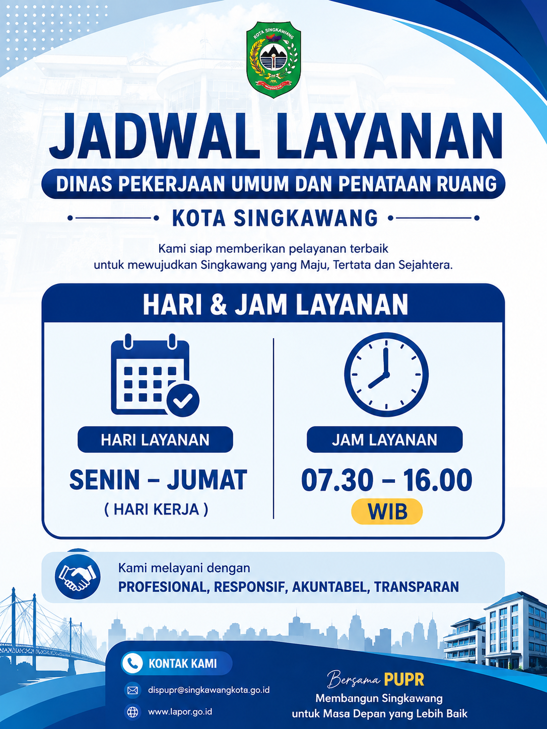 Jam layanan dinas pupr